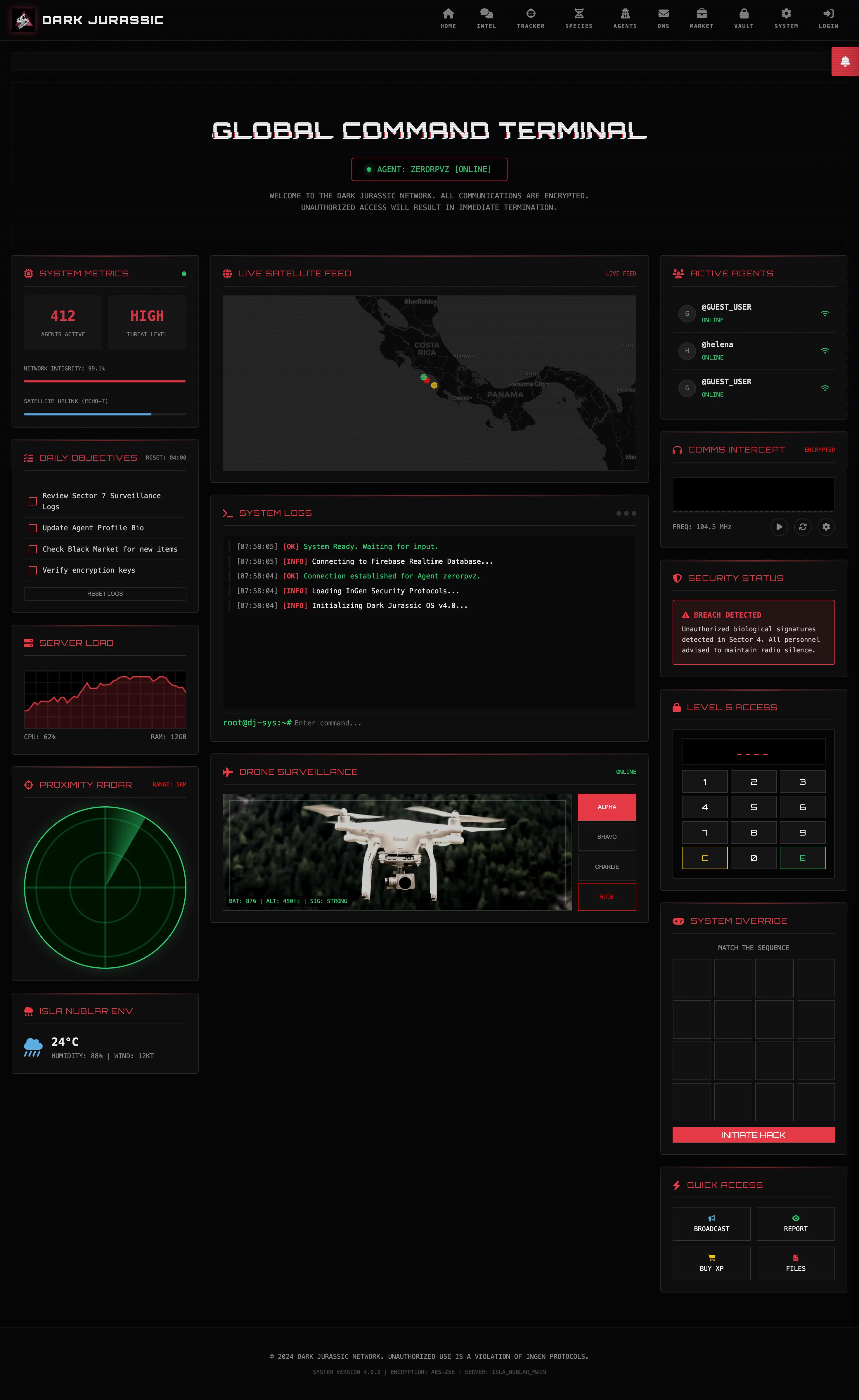 Dark Jurassic Website